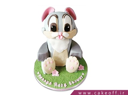 کیک تولد بچه گانه - کیک خرگوش 10 | کیک آف