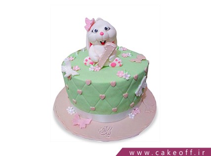 کیک تولد بچه گانه - کیک خرگوش 19 | کیک آف