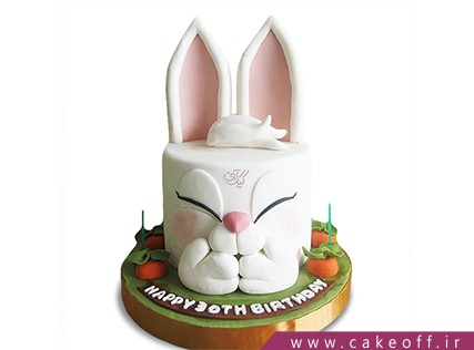 کیک تولد بچگانه - کیک خرگوش 30 | کیک آف