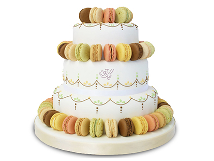 سفارش کیک عقد و عروسی - کیک عروسی رنگین ماکارون | کیک آف