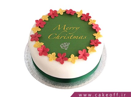 کیک جشن کریسمس - کیک فوندانتی رنگارنگ | کیک آف
