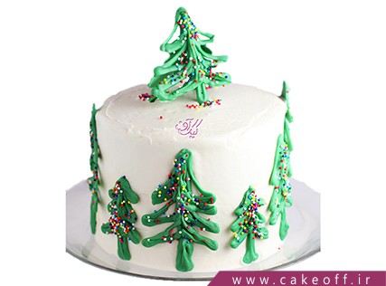 کیک جشن سال نو - کیک نقاشی زمستان | کیک آف