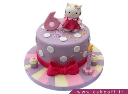 کیک تولد دخترانه جدید - کیک تولد دخترانه کیتی گلی | کیک آف