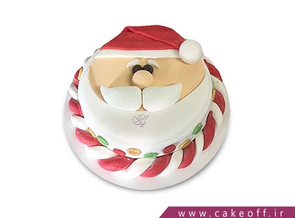 کیک کریسمس - کیک فوندانتی بابانوئل مهربان | کیک آف