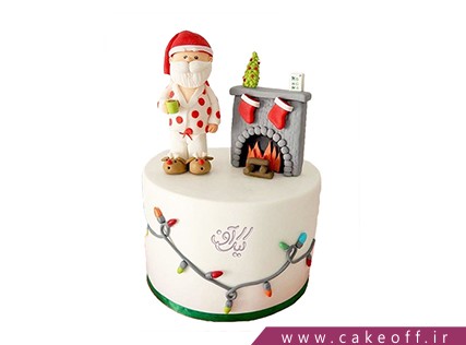 کیک کریسمس - کیک شب بخیر بابانوئل | کیک آف