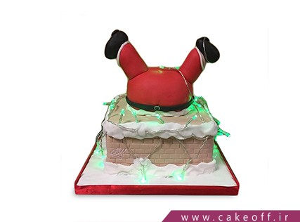 کیک کریسمس - کیک بابانوئل وارونه | کیک آف