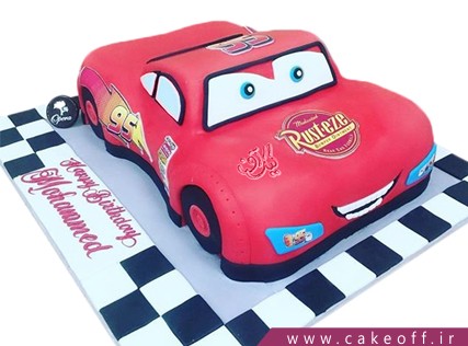 کیک ماشین - کیک تولد مک کویین 8 | کیک آف