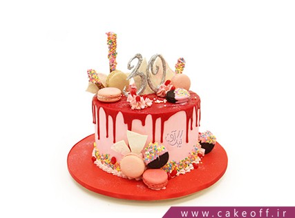 سفارش کیک تولد - کیک چکه ای شادلین | کیک آف