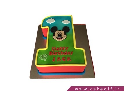 مدل کیک پسرانه - کیک عدد تولد میکی موس کارتونی | کیک آف