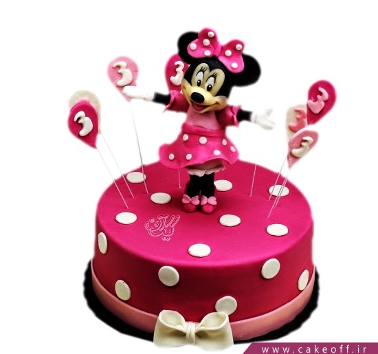 مدل کیک دخترانه - کیک تولد دخترانه مینی موس می رقصد | کیک آف