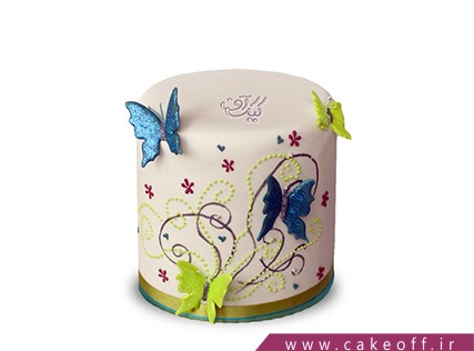 کیک پروانه - کیک تولد خبری از بُستان | کیک آف