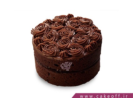 سفارش کیک کادویی - کیک رز کاکائو | کیک آف