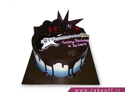 کیک تولد گیتار - کیک گیتار ستاره های راک | کیک آف
