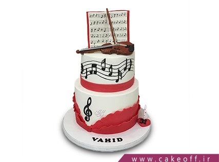 کیک تولد موسیقی - کیک ویولن - کیک به یاد علی تجویدی | کیک آف