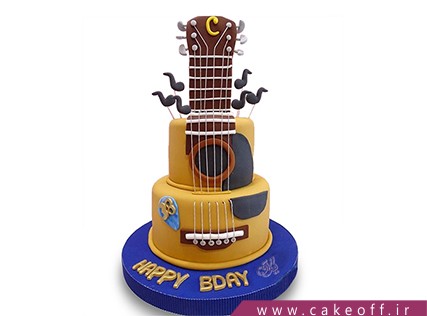 کیک تولد موسیقی - کیک گیتار خوش نوا | کیک آف