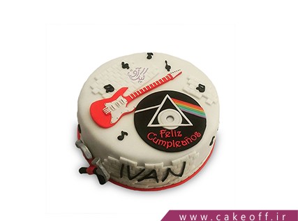 کیک تولد موسیقی - کیک گیتار پینک فلوید 2 | کیک آف