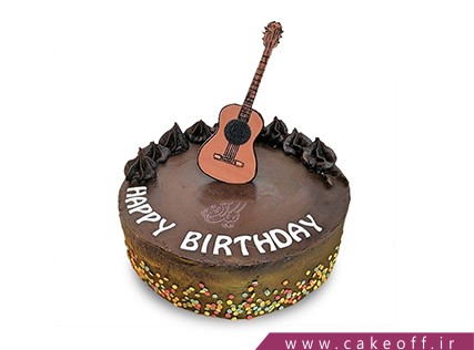 سفارش کیک به شکل گیتار - کیک گیتار اسلش | کیک آف