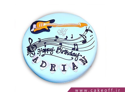 کیک تولد موسیقی - کیک گیتار جانی رامون | کیک آف