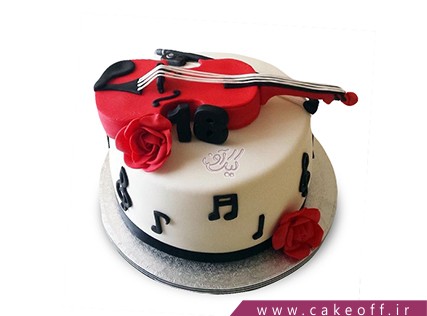 کیک تولد موسیقی - کیک ویولن به یاد وزیری | کیک آف