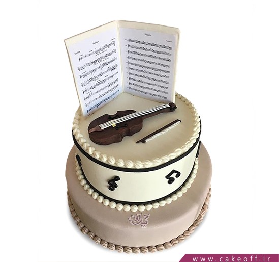 کیک تولد موسیقی - کیک ویولن تارا کمانگر | کیک آف