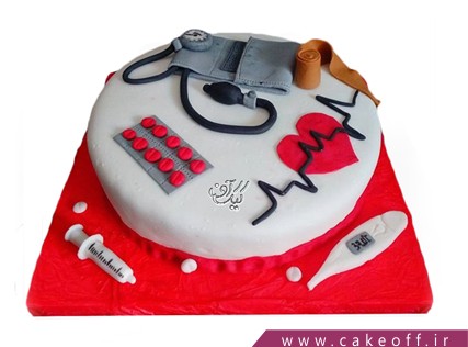 کیک روز پرستار - کیک هارت بیت | کیک آف