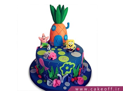 انواع کیک تولد - کیک تولد باب اسفنجی و پاتریک 2 | کیک آف
