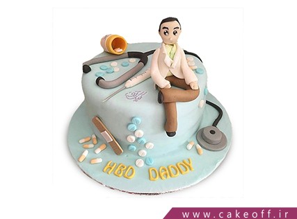 کیک روز پزشک آقای دکتر | کیک آف