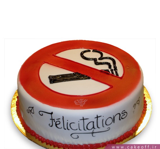  کیک تولد مردانه سیگار ممنوع 