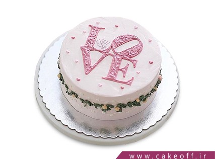 سفارش کیک عاشقانه - کیک لاو | کیک آف