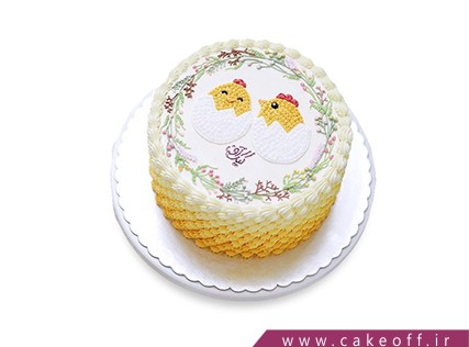 سفارش کیک فانتزی - کیک دو جوجه | کیک آف