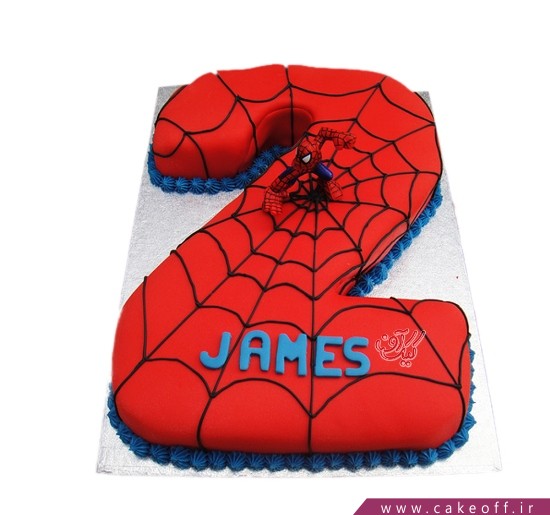 کیک تولد پسرانه جدید - کیک عدد 2 عنکبوتی | کیک آف