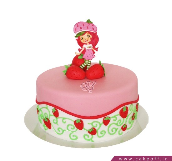 کیک تولد دخترانه دختر توت فرنگی 4 