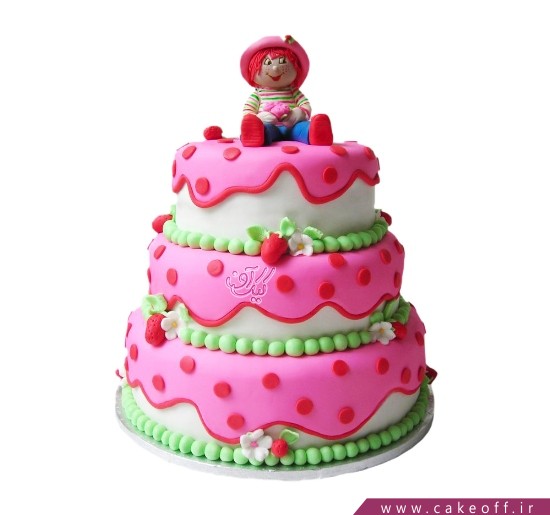  کیک تولد دخترانه دختر توت فرنگی 5 