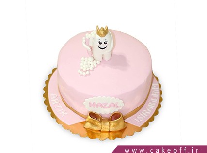 کیک جشن دندونی - کیک دندان تاج طلا | کیک آف