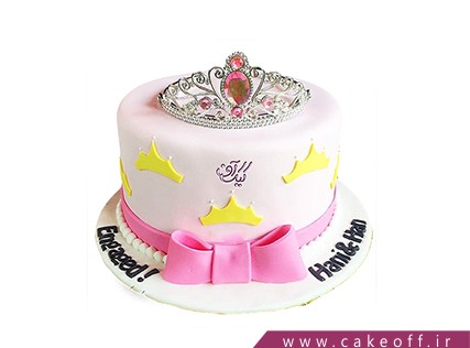 مدل کیک تولد دخترانه جدید - کیک نگین تاج | کیک آف
