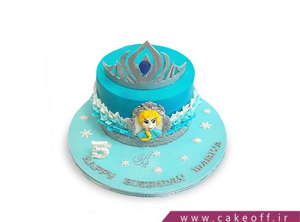 کیک دخترانه السا تاج دار | کیک آف
