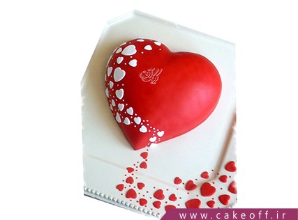 کیک ولنتاین - کیک عاشقانه وفادارانه | کیک آف