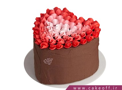 کیک تولد عاشقانه - کیک ولنتاین بهشت من | کیک آف