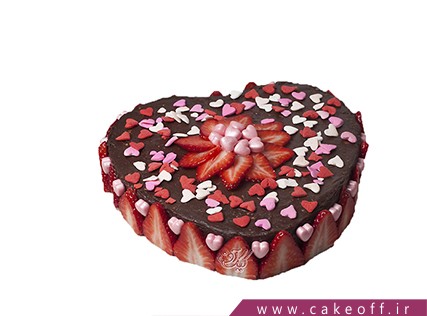 کیک قلب توت فرنگی های عاشق | کیک آف