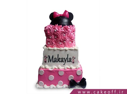 کیک تولد دخترانه میکی سه طبقه | کیک آف