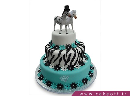 انواع کیک تولد دخترانه - کیک زبرا 25 | کیک آف
