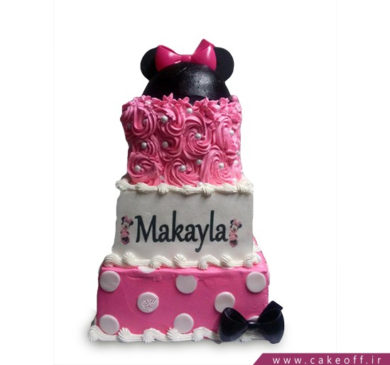 کیک تولد دخترانه میکی سه طبقه | کیک آف